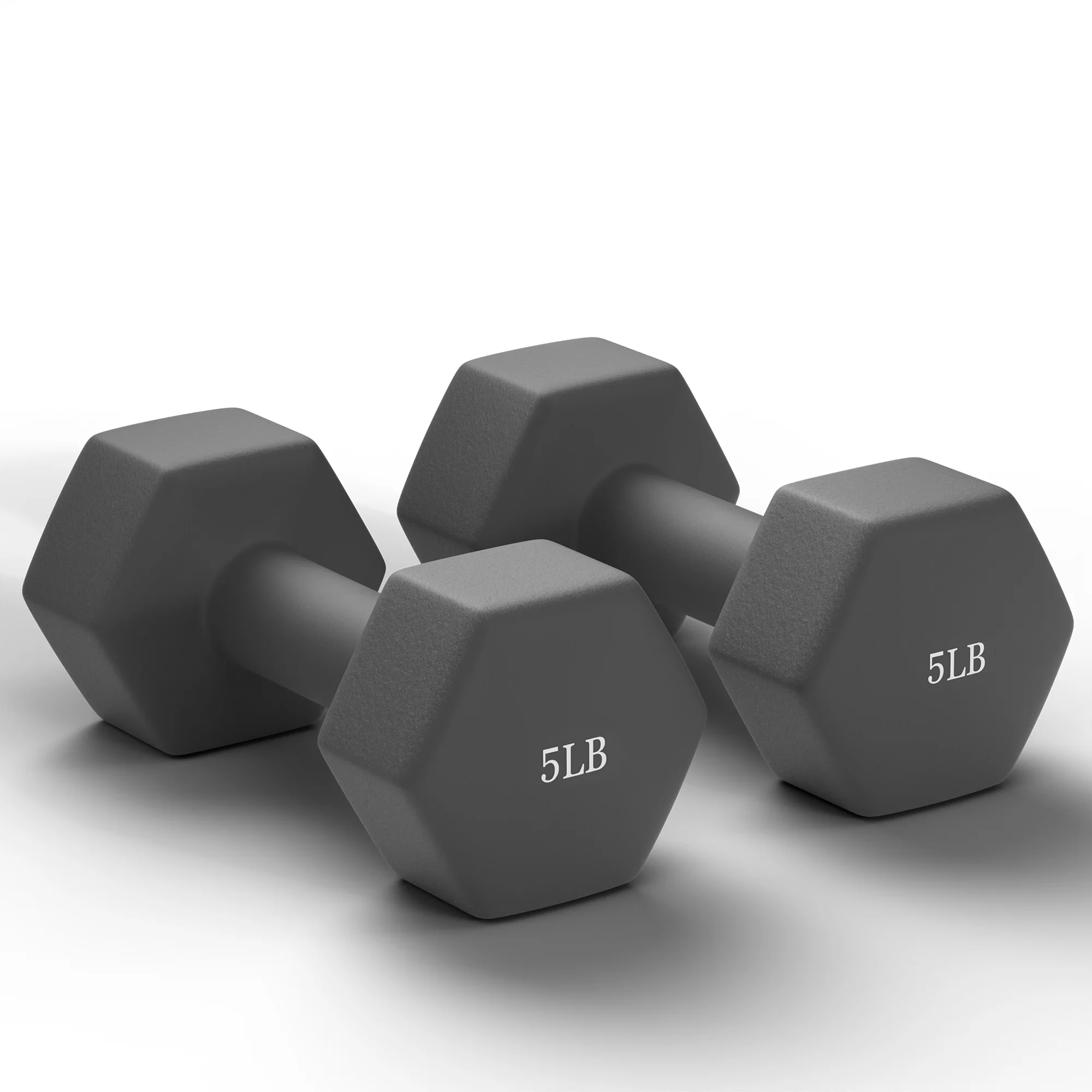 Antzz Dumbbells Set of 2 Exercise Fitness Dumbbell for Home Gym Free Weights Hand Hex Dumb Bells Black 25LB - Womvr