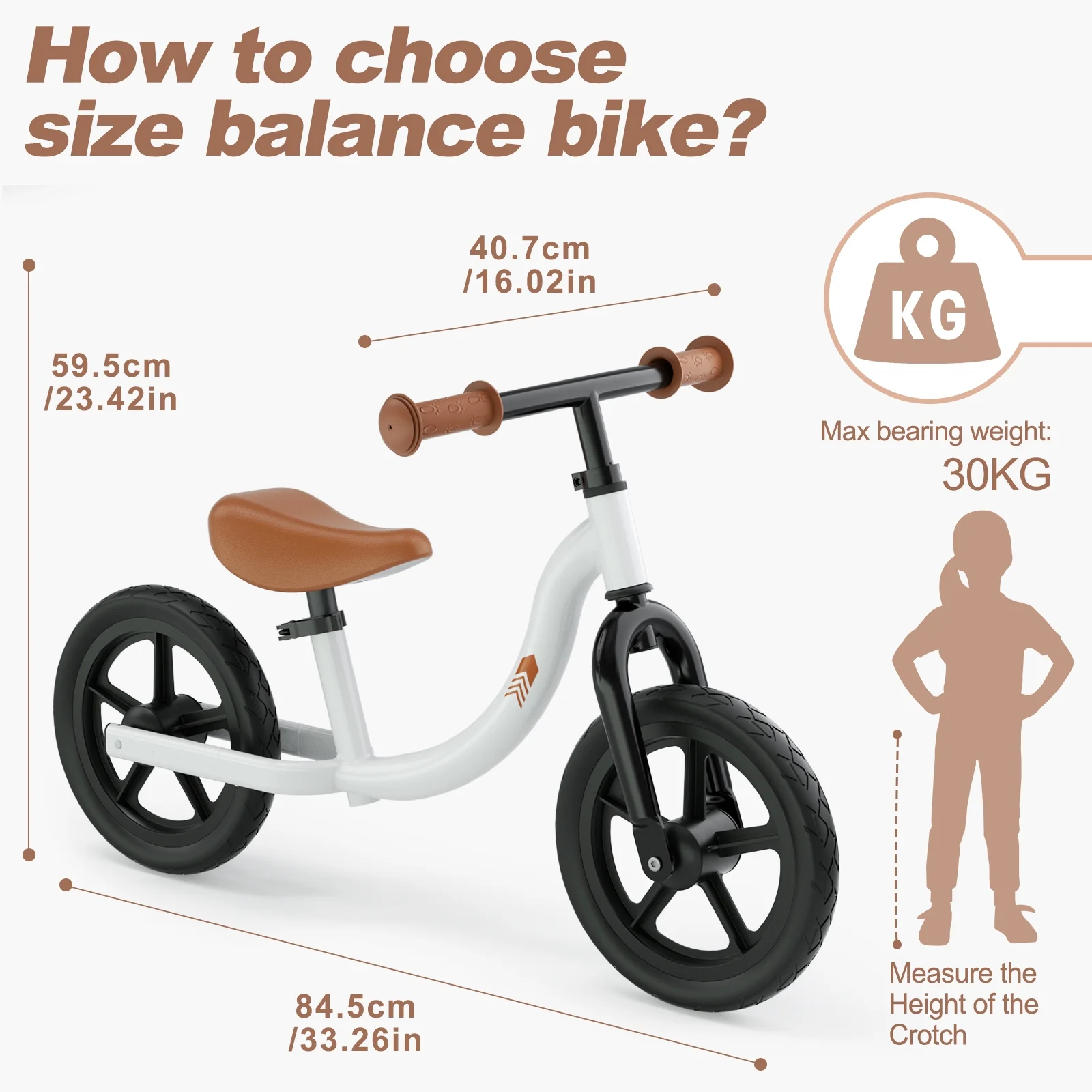KORIMEFA Toddler Balance Bike - Lightweight Toddler Bike for 2, 3, 4, 5 Year Old Boys and Girls - No Pedal Bikes for Kids with Adjustable Handlebar and seat - Aluminium, EVA Tires - Training Bike - Womvr