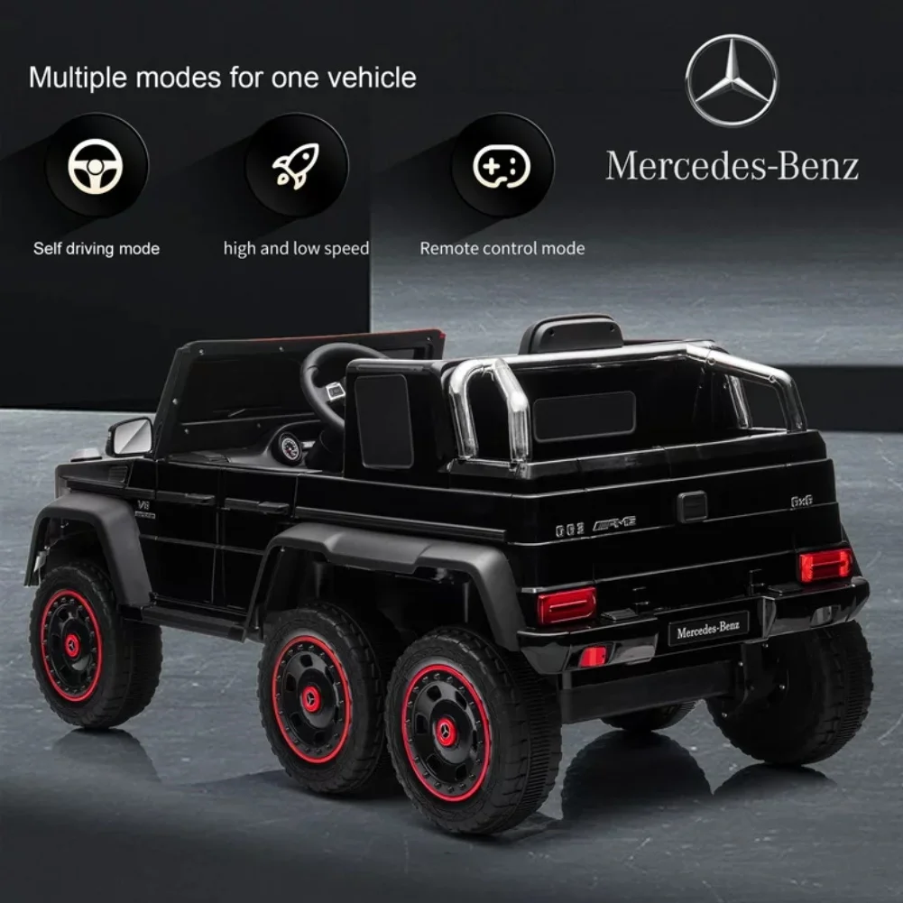 Spoway 24V Benz Ride-on Truck, Kids Ride on Cars with Remote , 6 Wheel,3 mph - Womvr