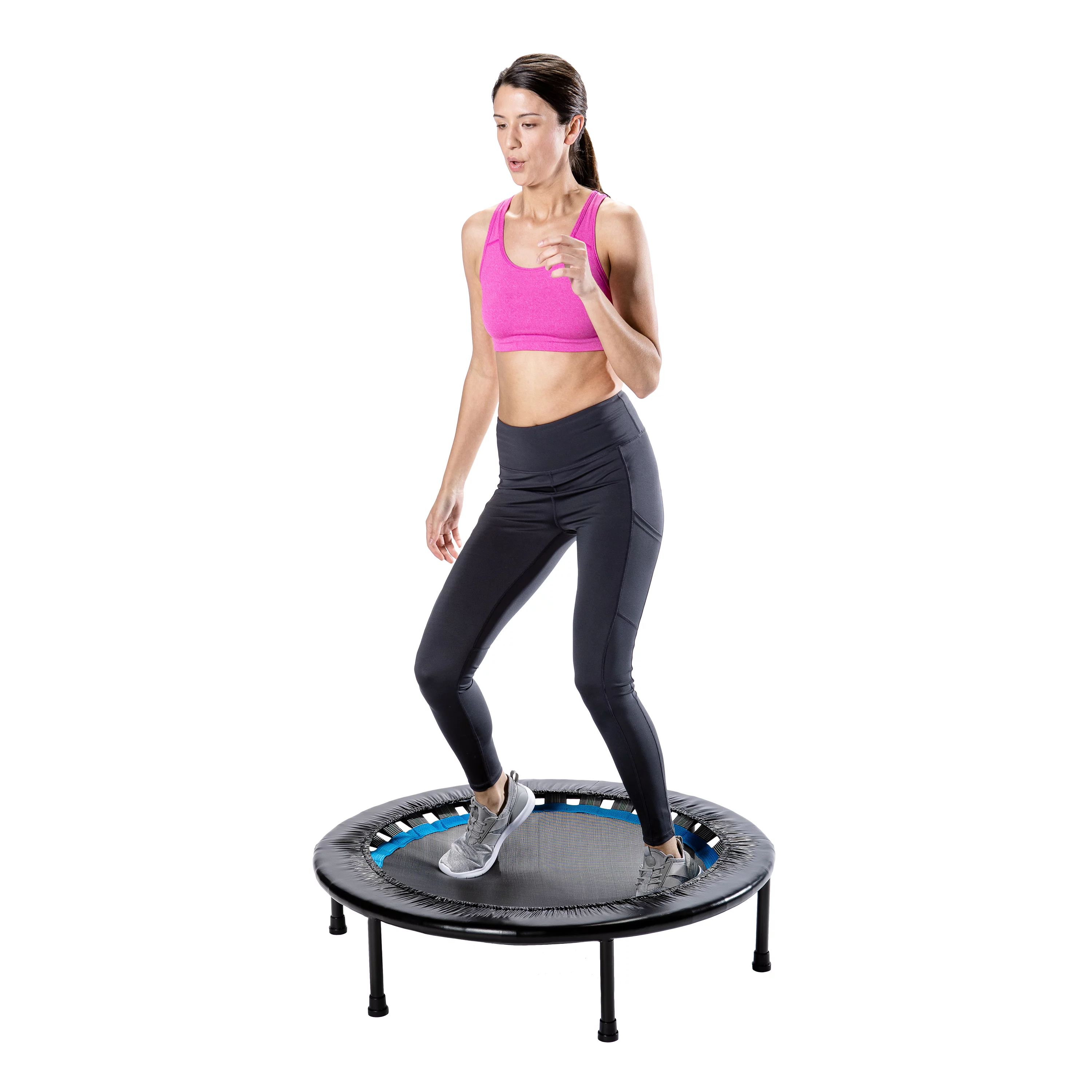 Athletic Works Circuit Trainer Trampoline with Monitor and Adjustable Incline, 36