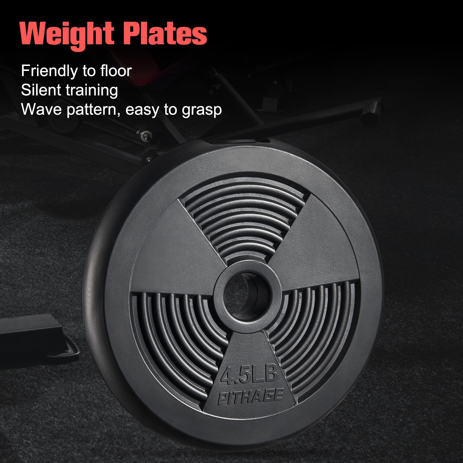 Pithage 5 in 1 Dumbbell Barbell Kettlebell Set 40LB Adjustable Free Weight Set  for Home Gym, Black - Womvr