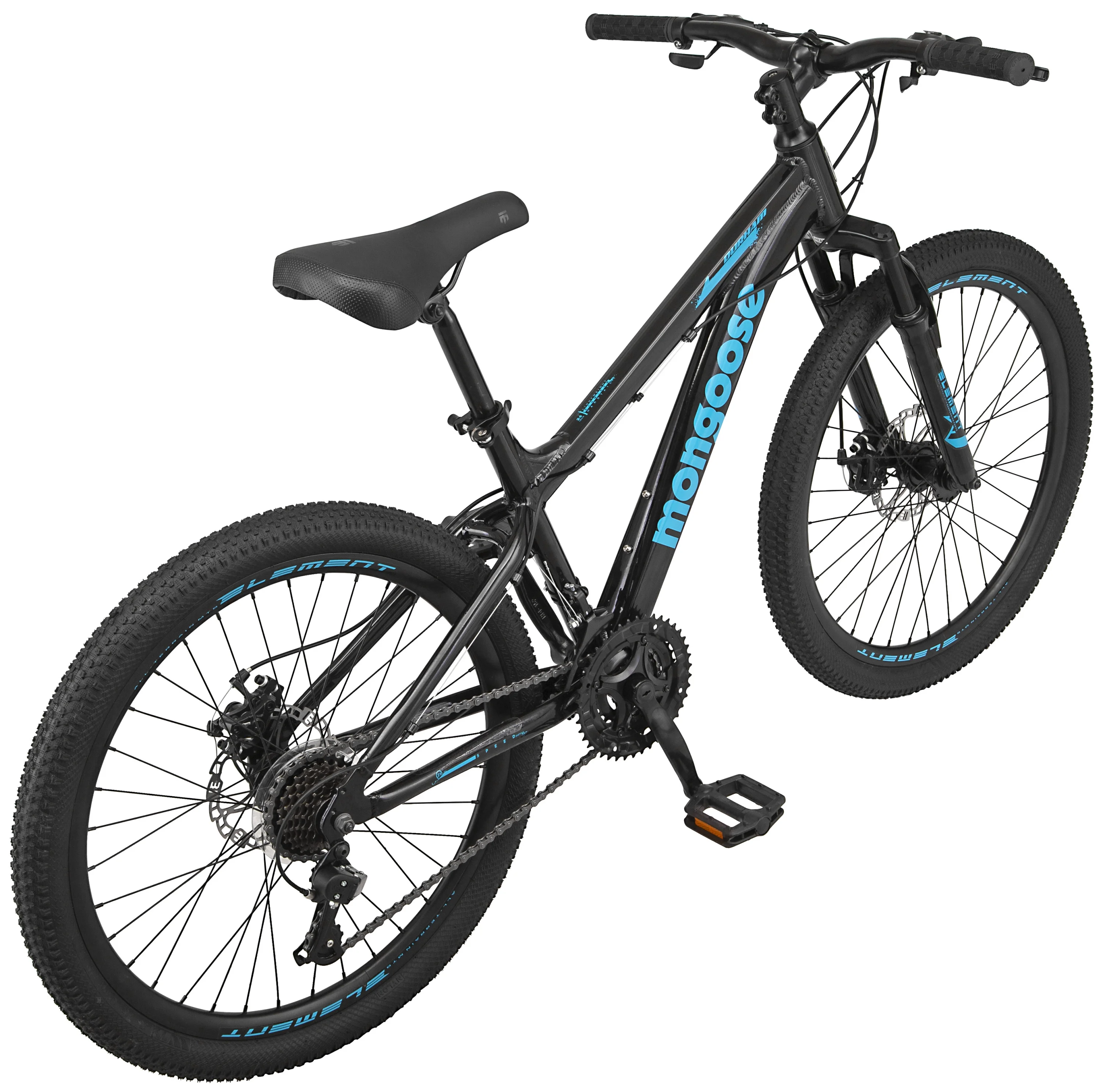 Mongoose 24-in. Durham Unisex Mountain Bike, Black, 21 Speeds - Womvr