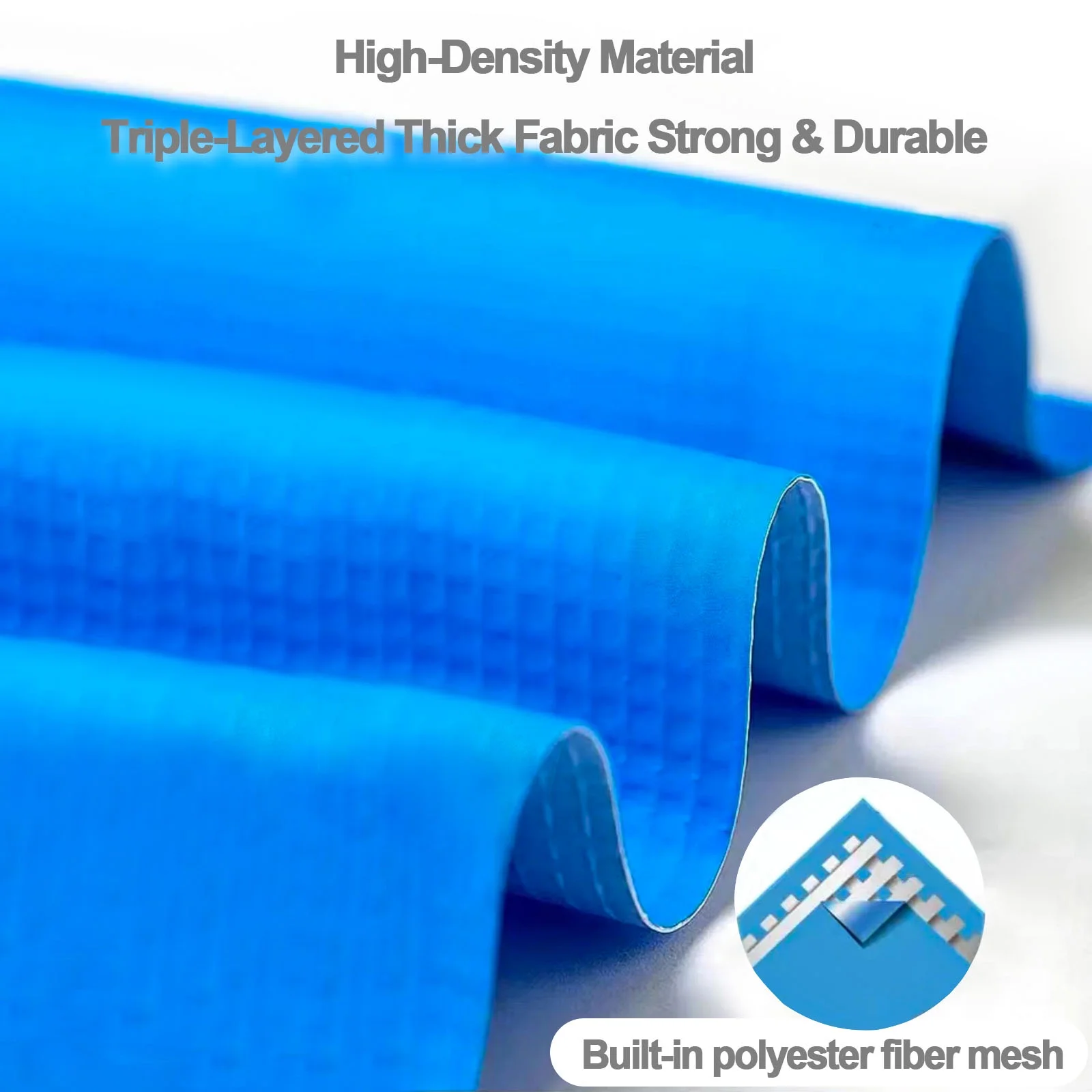 Honeydrill Above Ground Swimming Pools, Inflatable Top Ring Round Pool, Blue (10 ft x 30 in) - Womvr