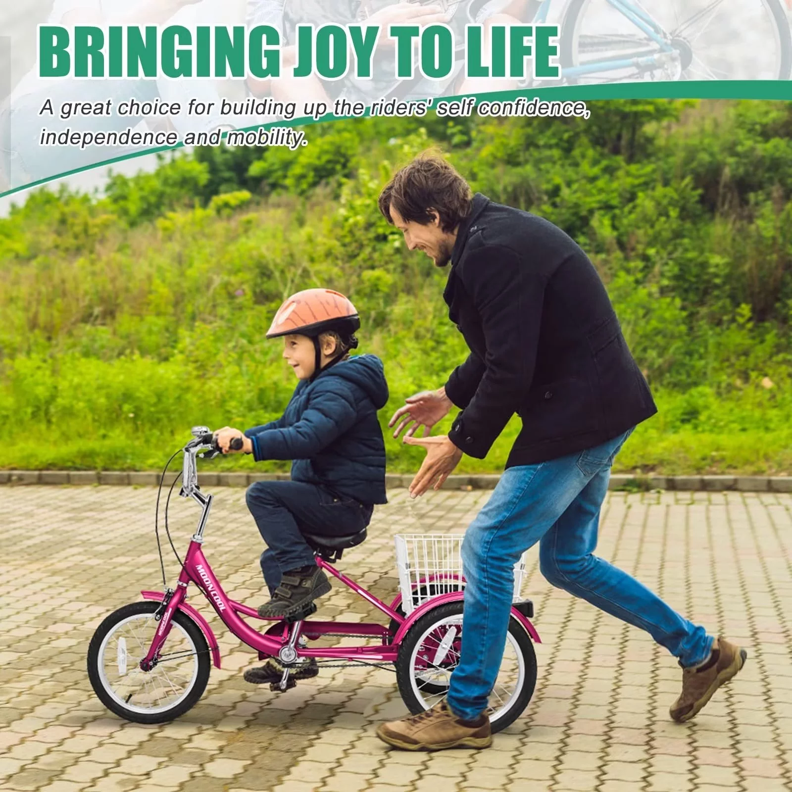 Lilypelle Adult Tricycles 7 Speed 20/24/26 Inch Three Wheel Bike Cruiser Trike with Low-Step Through Frame/Large Basket for Men, Women, Seniors - Womvr