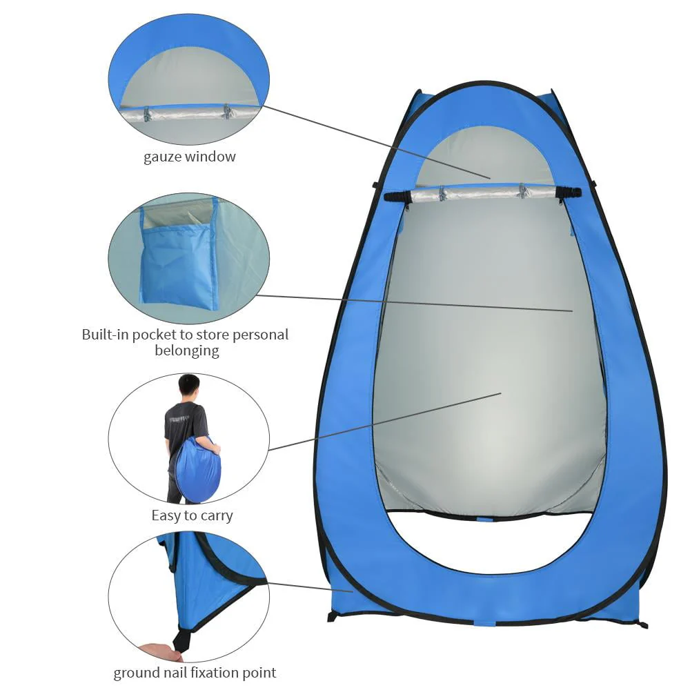 Zimtown Pop up Dressing Tent Portable Outdoor Privacy Shower Blue - Womvr