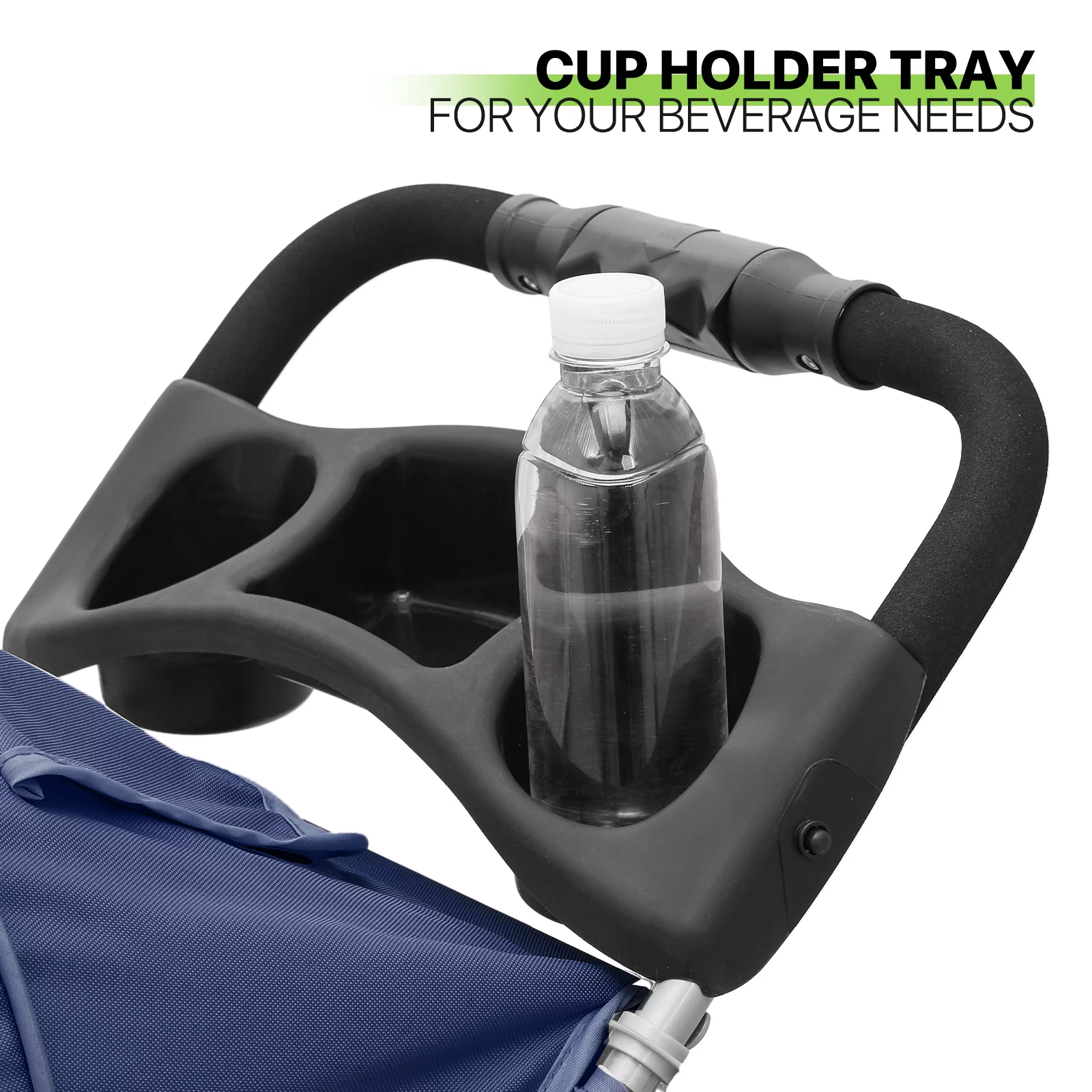 Magshion Foldable Pet Dog Stroller with Wheels, Cat Dog Stroller with Storage Basket and Cup Holder for Small and Medium Cats, Dogs, Puppy, Navy Blue - Womvr