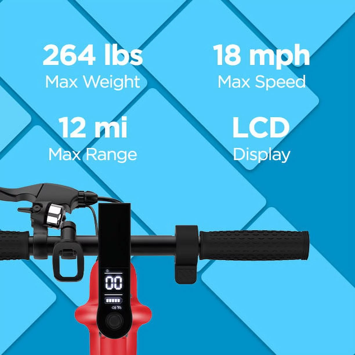 Hover-1 Alpha Electric Scooter, 18 mph Speed, 264 lb Max Weight, Black, UL 2272 Certified - Womvr