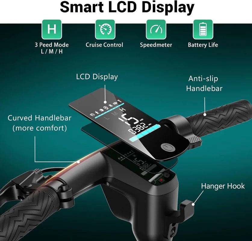 SISIGAD Electric Scooter for Adults, Peak 500W Motor, 8.5
