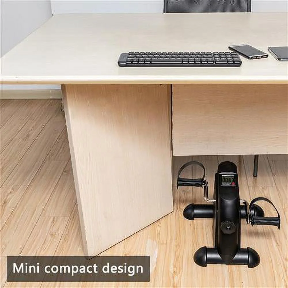 Under Desk Bike Pedal Exerciser Portable Home Exercise Bike Pedal Exerciser Foot Peddler Portable Therapy Bicycle Leg Peddler Portable Mini Cycle Bike for Hands Arm Trainer - Womvr