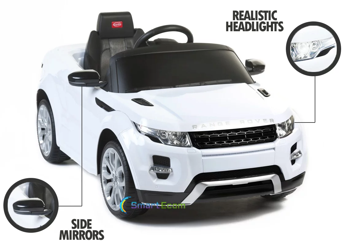 Range Rover White 12 V Evoque Powered Ride-On with Remote Control - Womvr