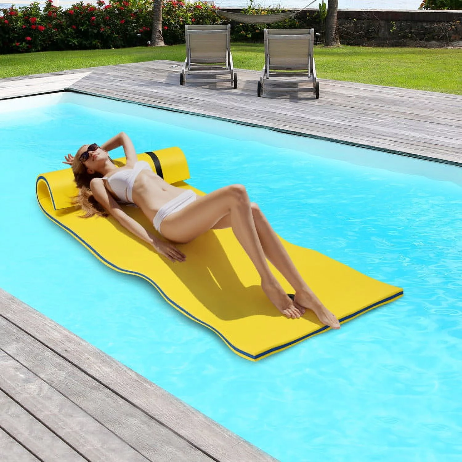 3-Layer Water Floating Mat Foam Pad for Lake, 83