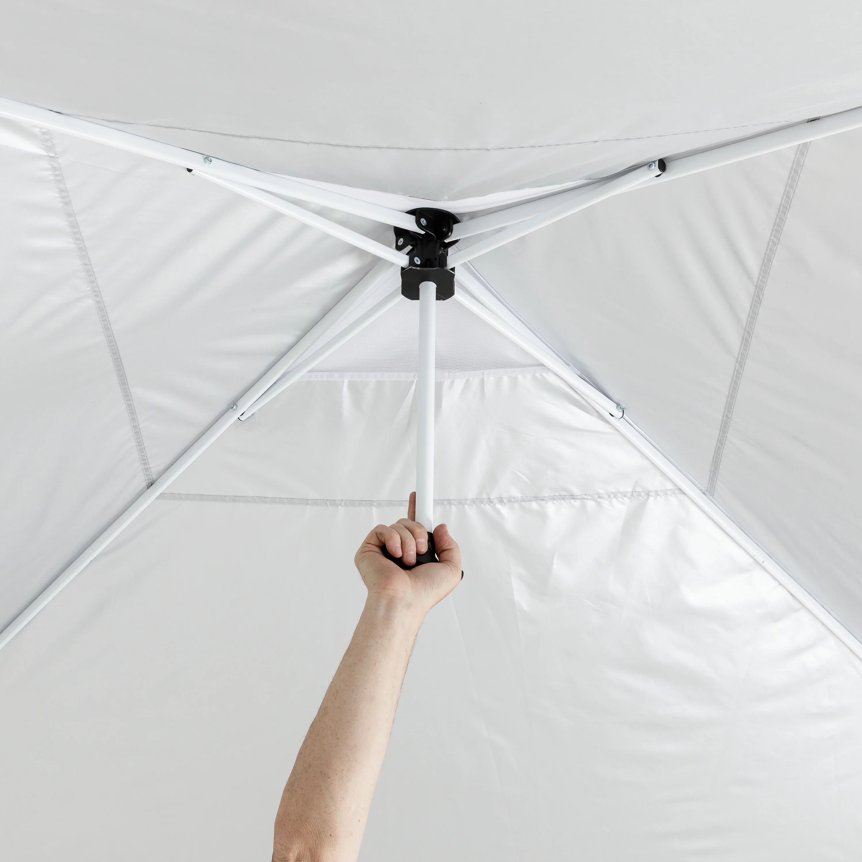 Ozark Trail Simple Push Straight Leg Instant Canopy, White, 10 ft x 10 ft - Womvr