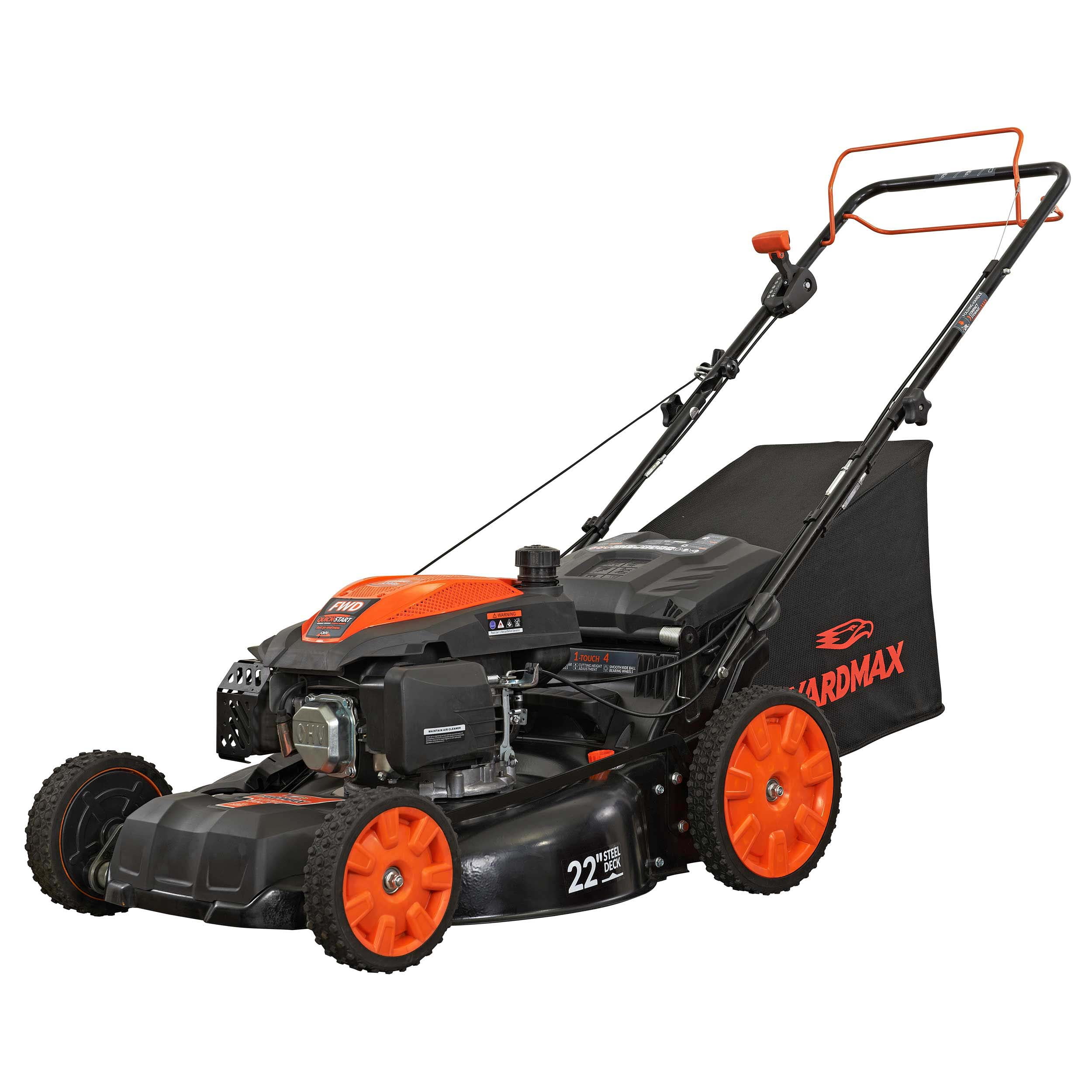 Yard Max 22 in. 201cc SELECT PACE 6 Speed CVT High Wheel FWD 3-in-1 Gas Walk Behind Self Propelled Lawn Mower - Womvr