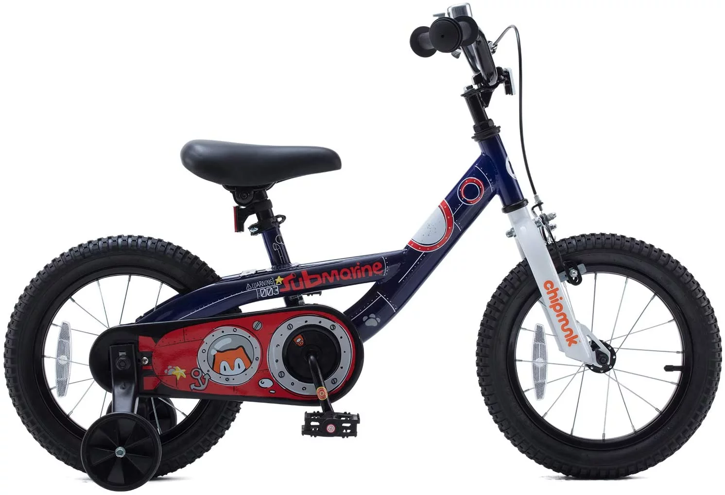 Royalbaby Chipmunk Boys Girls and Kid's Submarine Steel 18 In Bike with kickstand Blue - Womvr