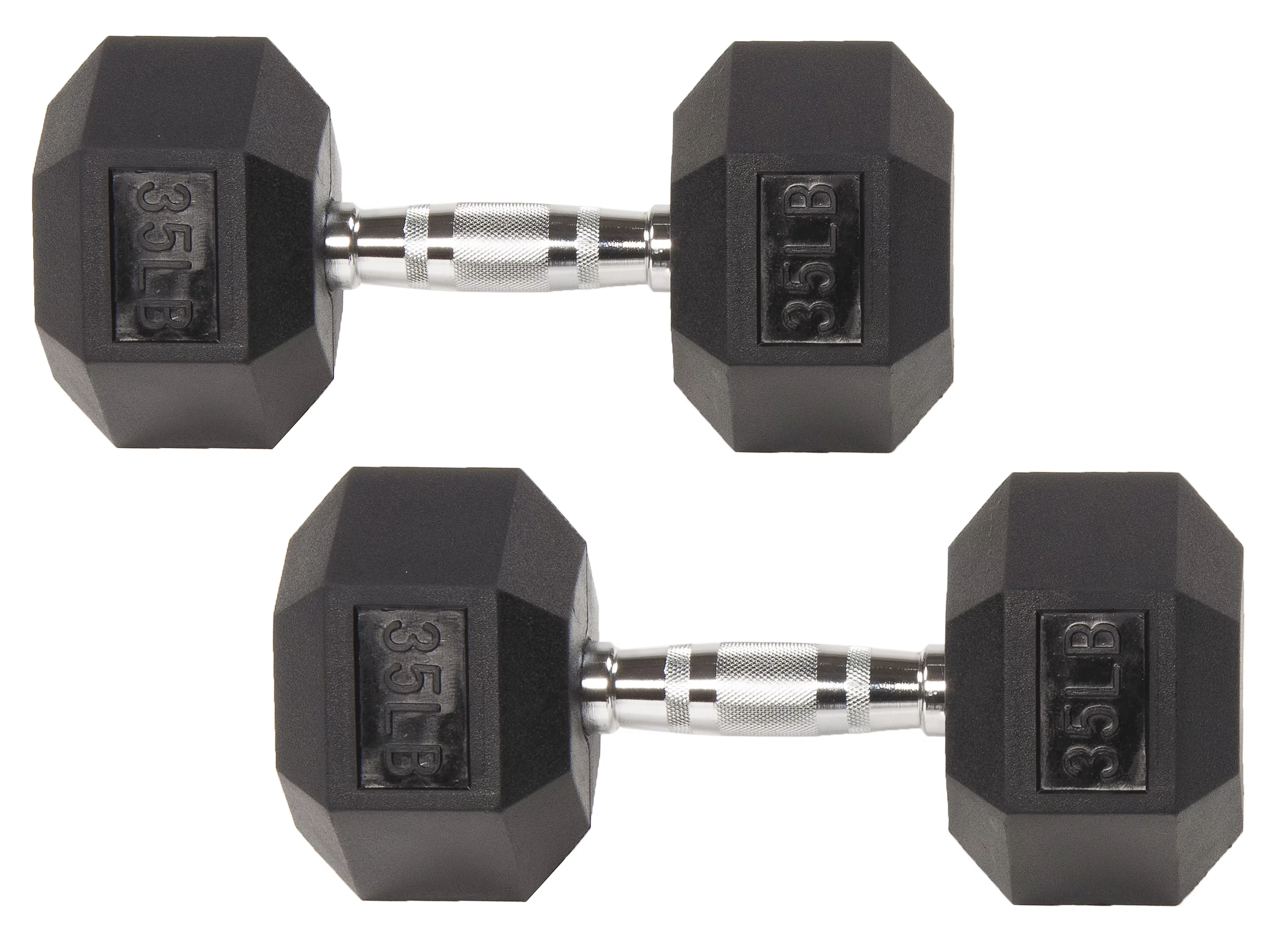 BalanceFrom Rubber Encased Hex Dumbbells, 20 Lbs. Pair - Womvr