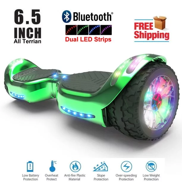 Hoverstar ul2272 Hoverboard All-Terrain LED Flash Wide All Terrian Wheel, Blue - Womvr
