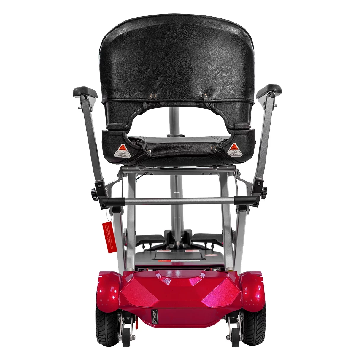 Enhance Mobility - The Transformer Electric Auto Folding Mobility Scooter 4-Wheel - Red - Womvr