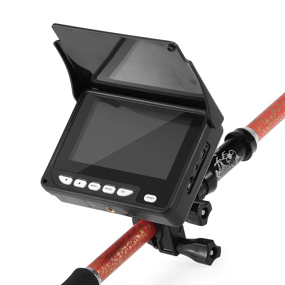 Carevas 4.3 Inch Portable Underwater Fishing Fish Finder Waterproof Night Vision Ice Boat Fishing 20M Cable with Carry Bag - Womvr