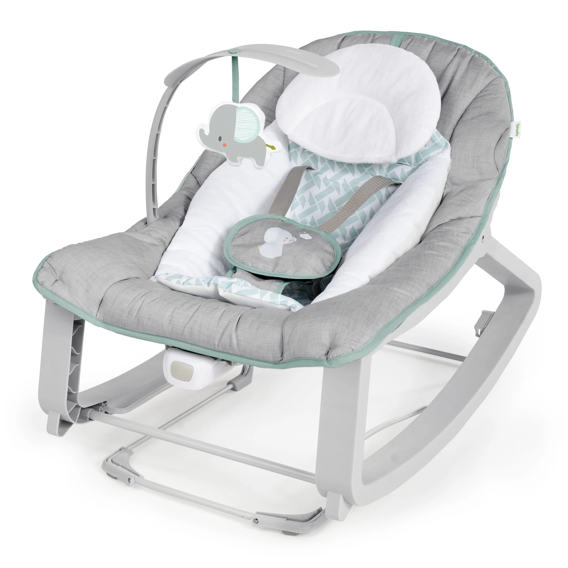 Ingenuity Keep Cozy 3-in-1 Vibrating Infant & Toddler Baby Bouncer and Rocker Chair, Gray - Womvr