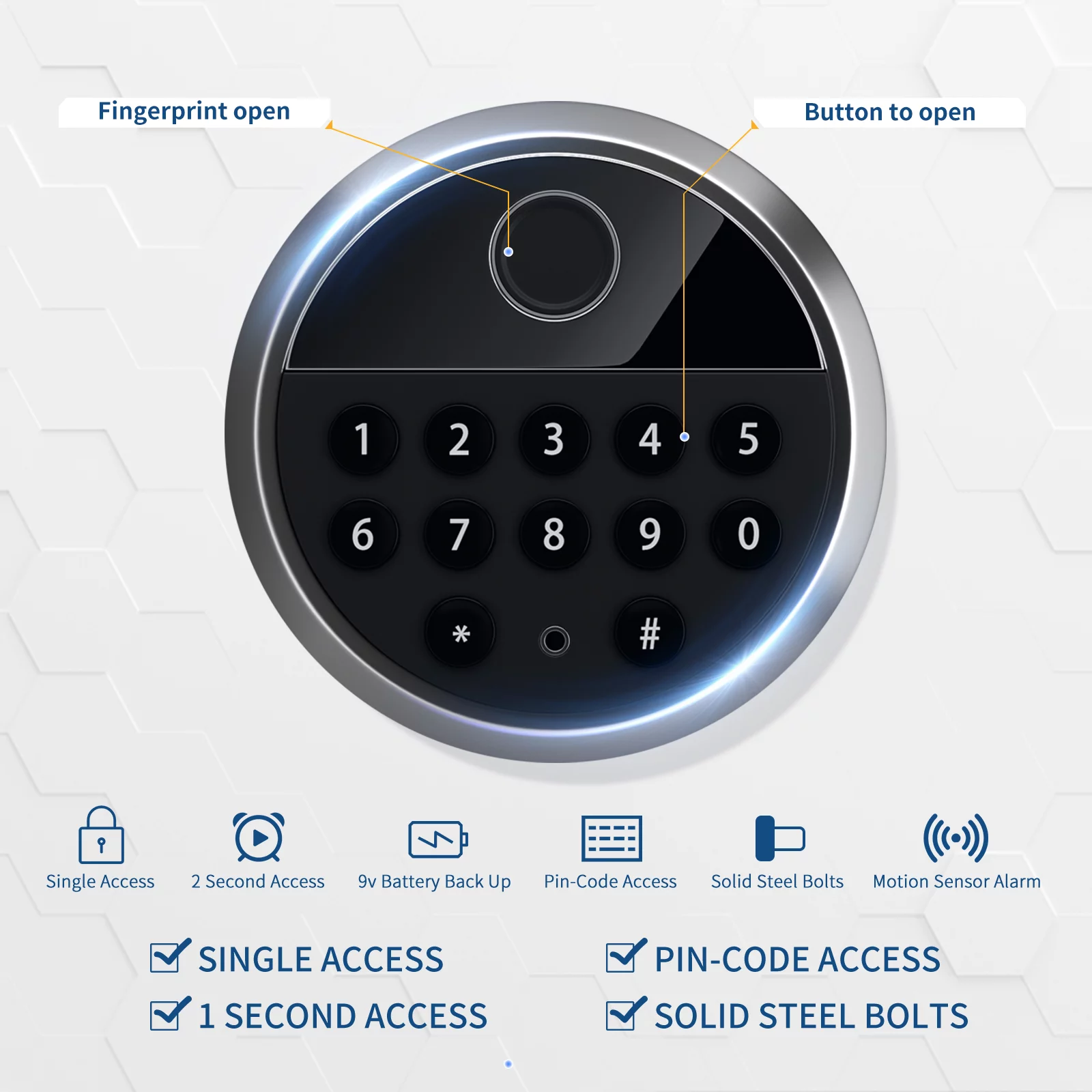 SRWTRCHRY Fingerprint 5-Gun Safe, 2s Quick Access Gun Cabinet with 2 Open Ways, Electronic Storage Cabinet for Rifles, Heavy-Duty Security Cabinet with Removable Shelf, 56''H - Womvr