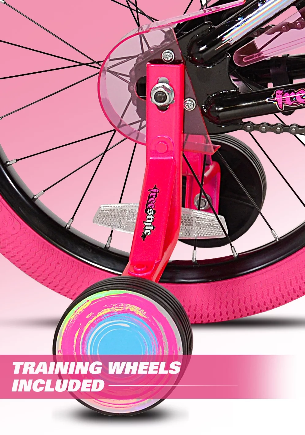 Kent Bicycles 18 inch Girl's Sparkles Bicycle, Black and Pink - Womvr