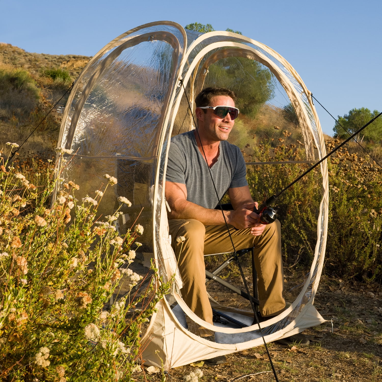 Pop-Up Weatherproof Sport Pod Tent for Camping, Fishing, and Shelter - Womvr