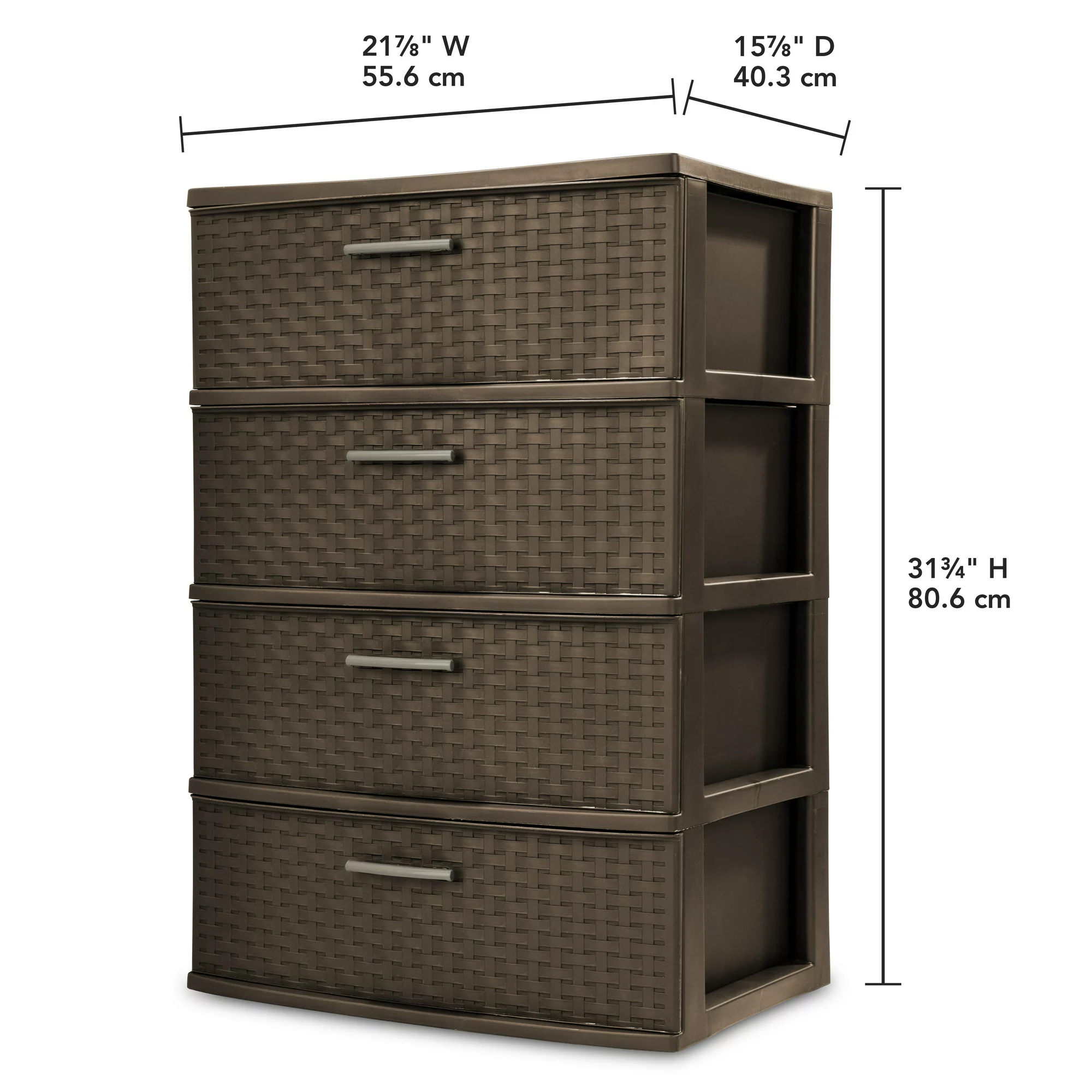 Sterilite 4 Drawer Wide Weave Tower Espresso - Womvr