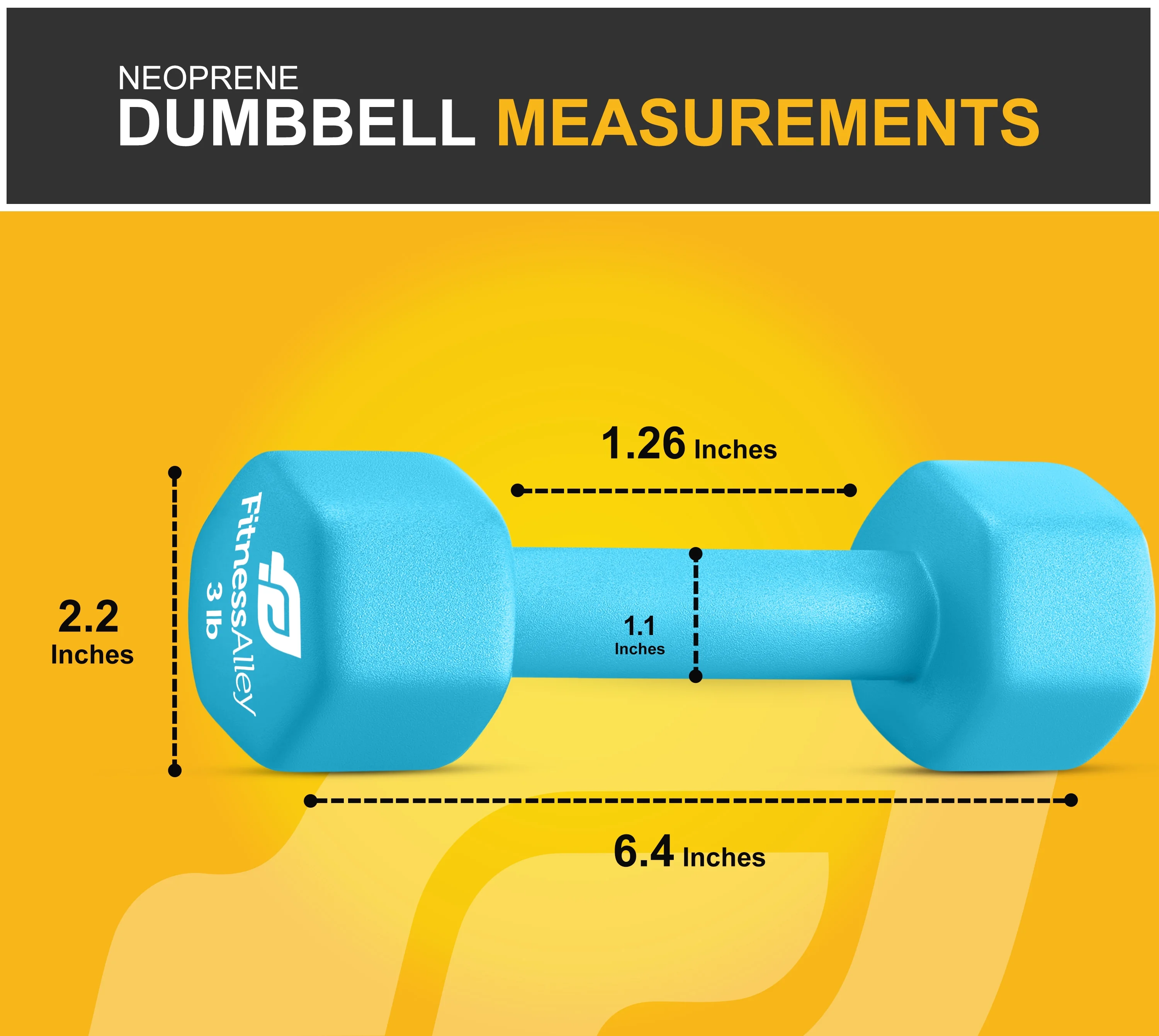 Fitness Alley Neoprene Coated Workout Dumbbells set of 2 �C Anti Roll, Non Slip with Smooth Grip Fitness & Exercise Dumbbells �C Hexagon Shaped Hand Weights (17.5 Pounds) - Womvr