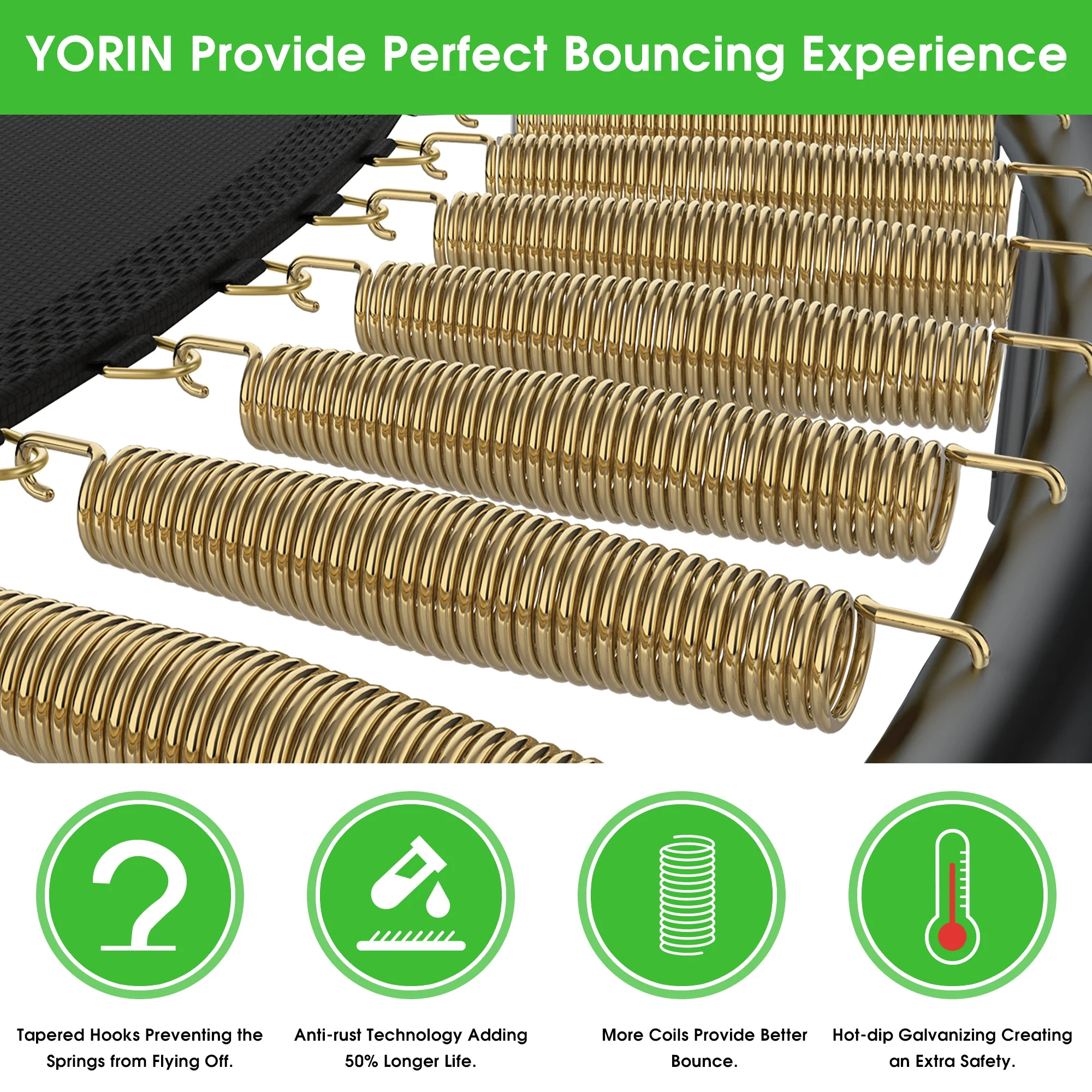 YORIN Trampoline for 2-3 Kids, 8FT 10FT Trampoline for Adults with Enclosure Net, Basketball Hoop, Ladder, 800LBS Outdoor Recreational Trampoline with Light, Sprinkler, Socks, Heavy Duty Trampoline - Womvr