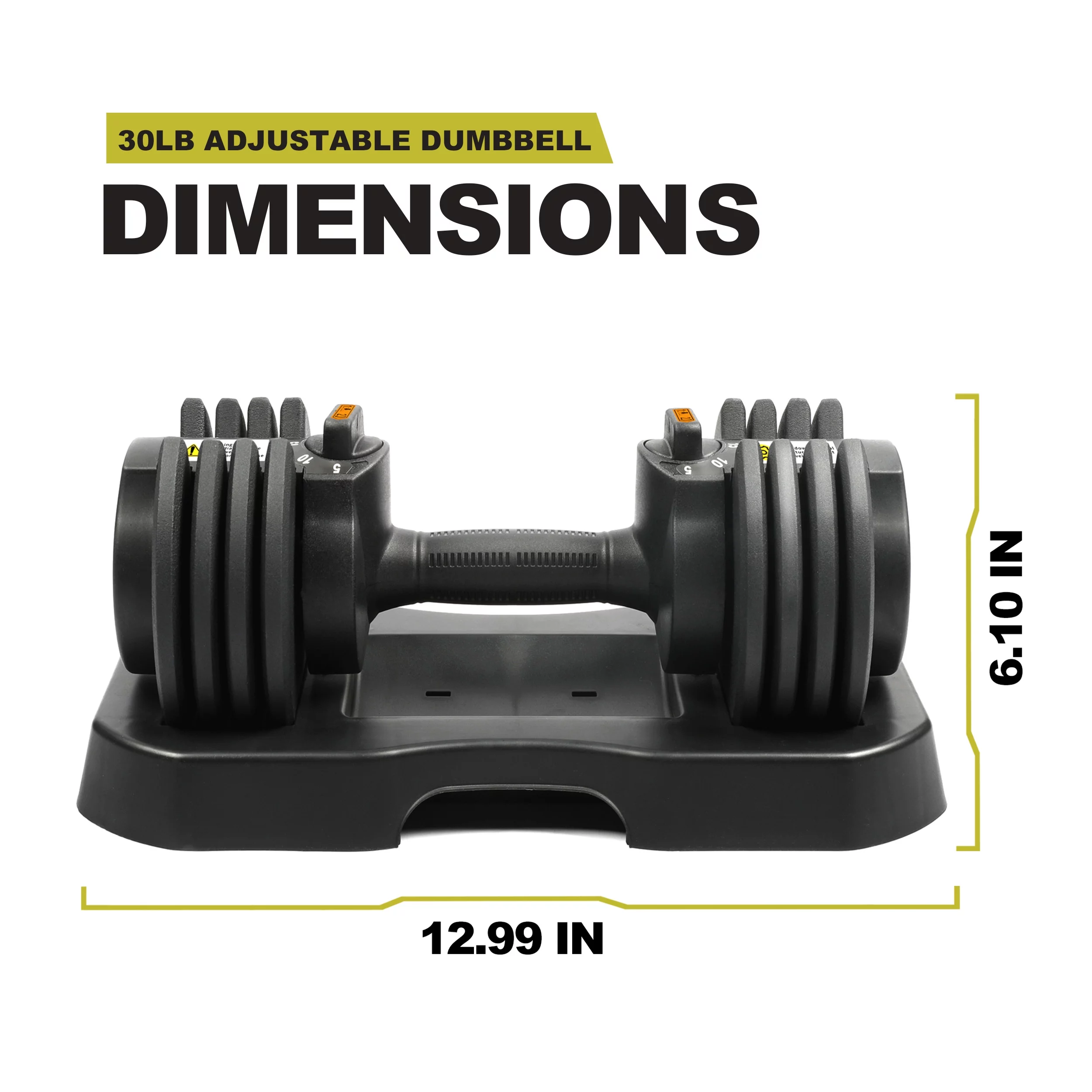 PRCTZ, 10-30lb Quick Select Adjustable Dumbbell Pair with Dumbbell Stand Combo - Womvr