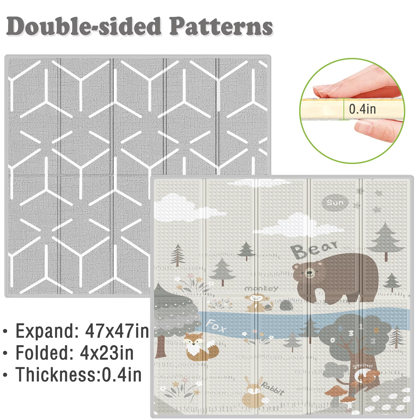 Pkinoicy 47x47inch Play Pen with Mat for Babies and Toddlers, Playpen with Mat, Baby Playpen with Mat, mall Baby Playpen with Mat - Womvr