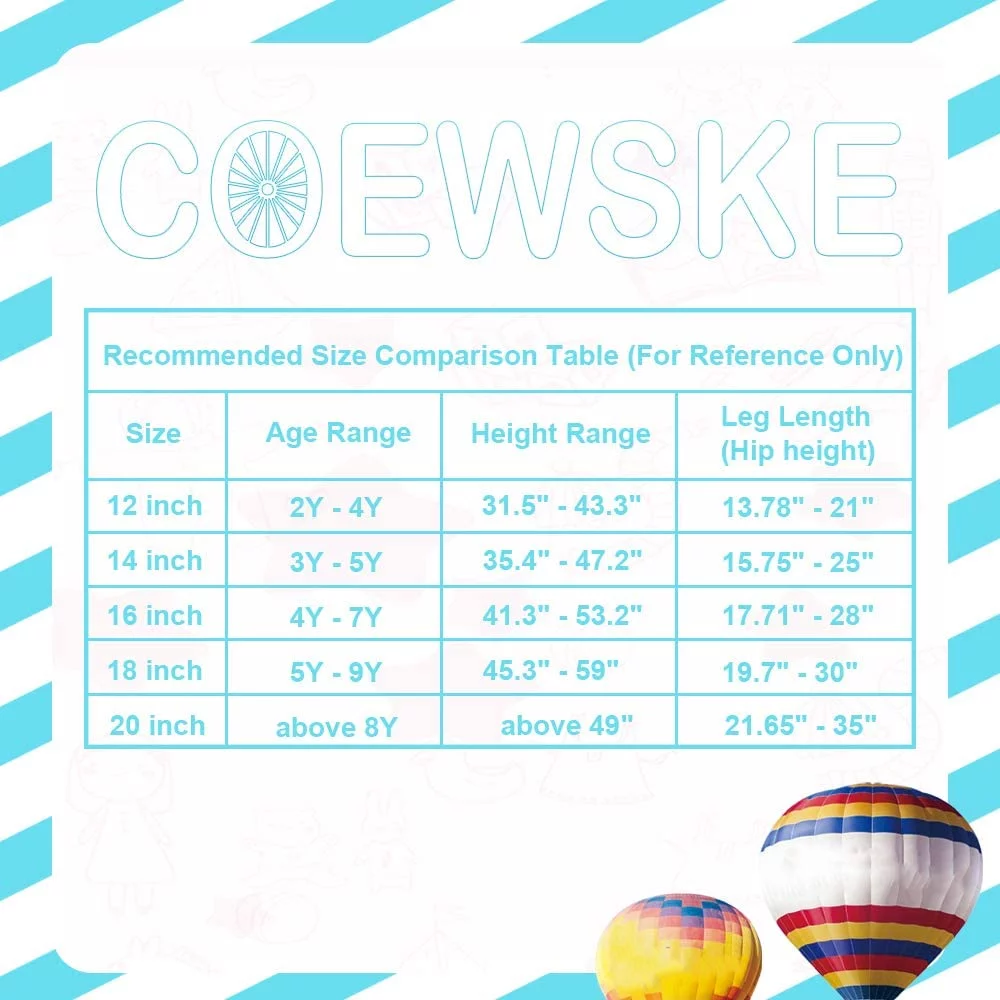 Coewske Princess Kids Bike 14 inch Boys Girls Bicycle with Training Wheels, Pink - Womvr