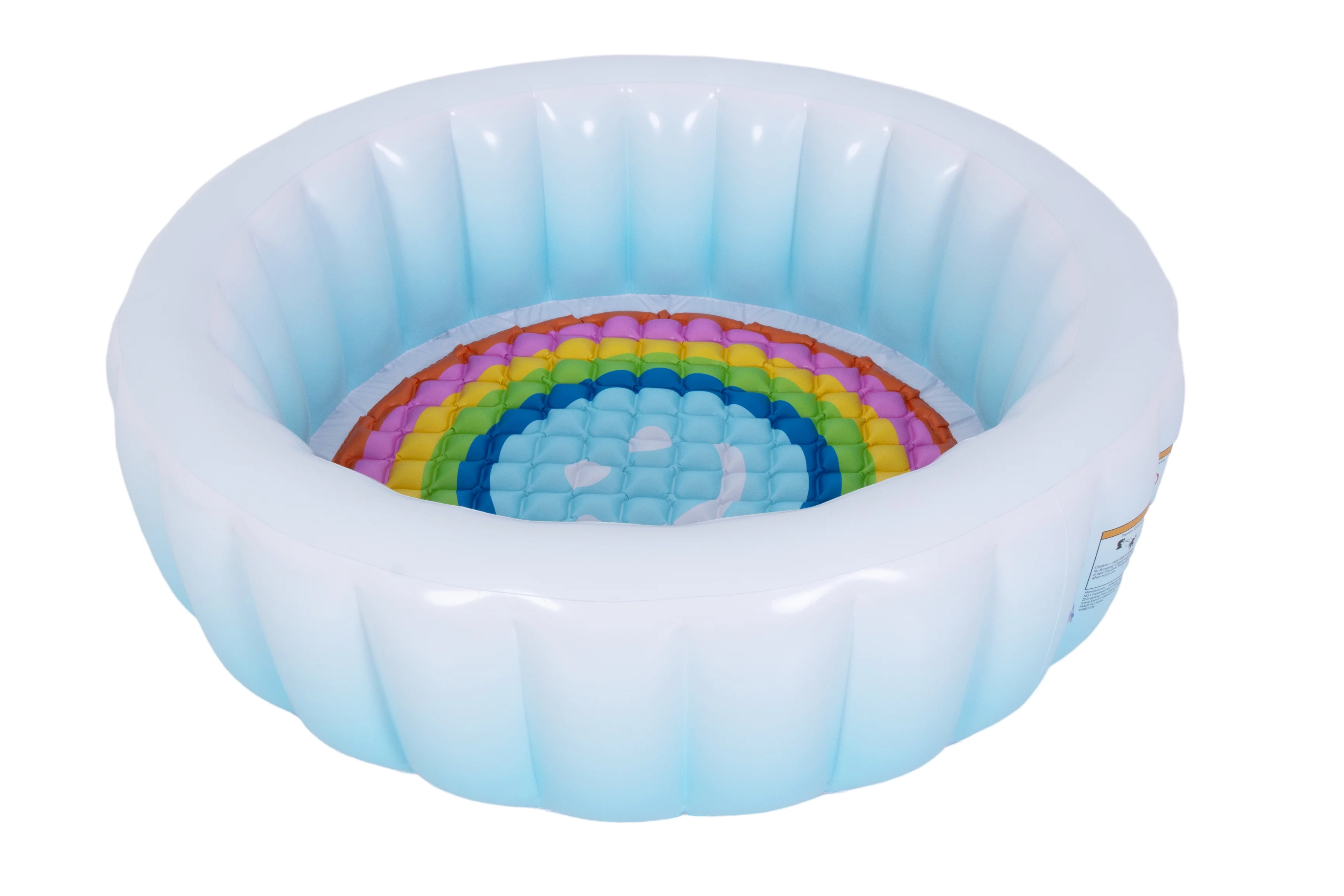 Packed Party Luxe Blue Ombre 59�� Round Soft-Sided Inflatable Swimming Pool - Womvr