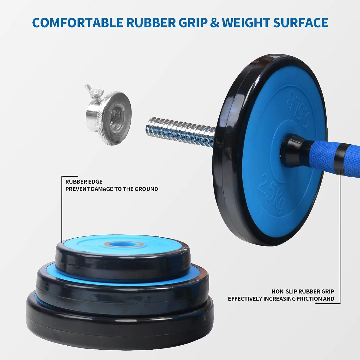 IVV Adjustable Weights Dumbbells Set of 2, 66LBS 2 in 1 Exercise & Fitness Dumbbells Barbell Set for Men Women - Womvr