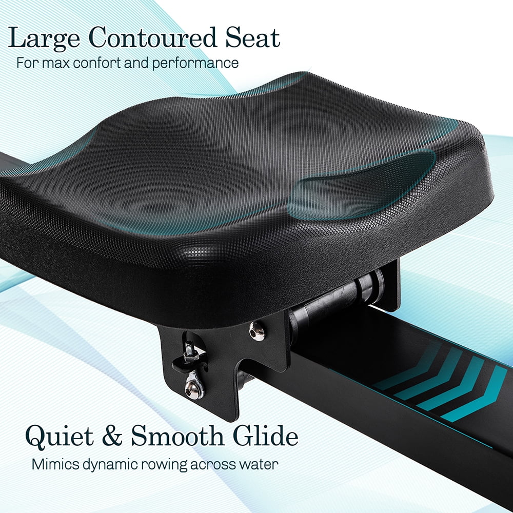 Churanty Magnetic Rowing Machine Folding Exercise Rower Machine 330lb Weight Capacity for Home Gym Cardio Workout,Silver - Womvr