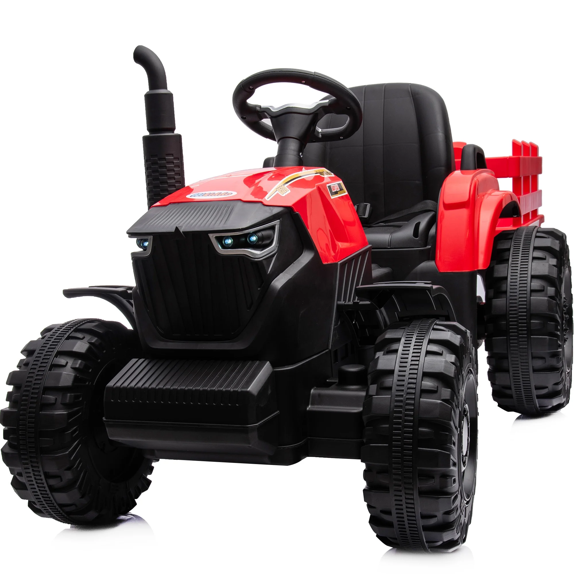 Hikiddo 24 Volt Ride on Toys, Kids Electric Ride On Tractor with Trailer & Remote - Green - Womvr
