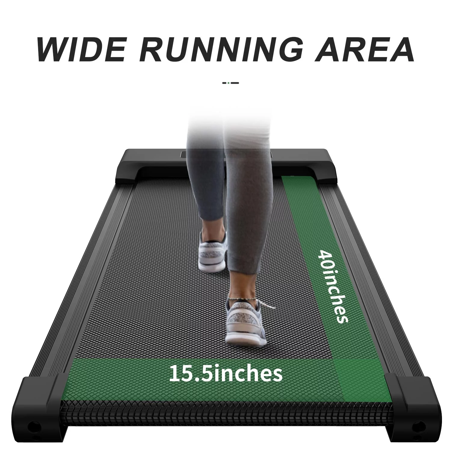 Bigzzia Walking Pad, 2 in 1 Under Desk Treadmill with Remote Control and LCD Display, Compact Treadmill for Home & Office, Silver - Womvr
