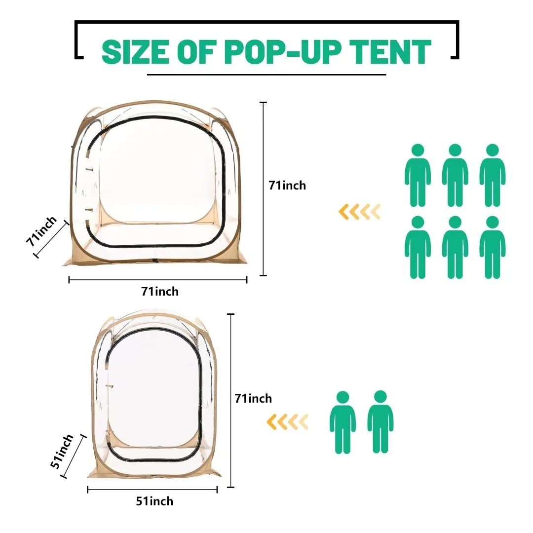 Docred Sports Tent, Weather Pop Up Shelter Bubble Tent clear tent Up to 3 People - Womvr