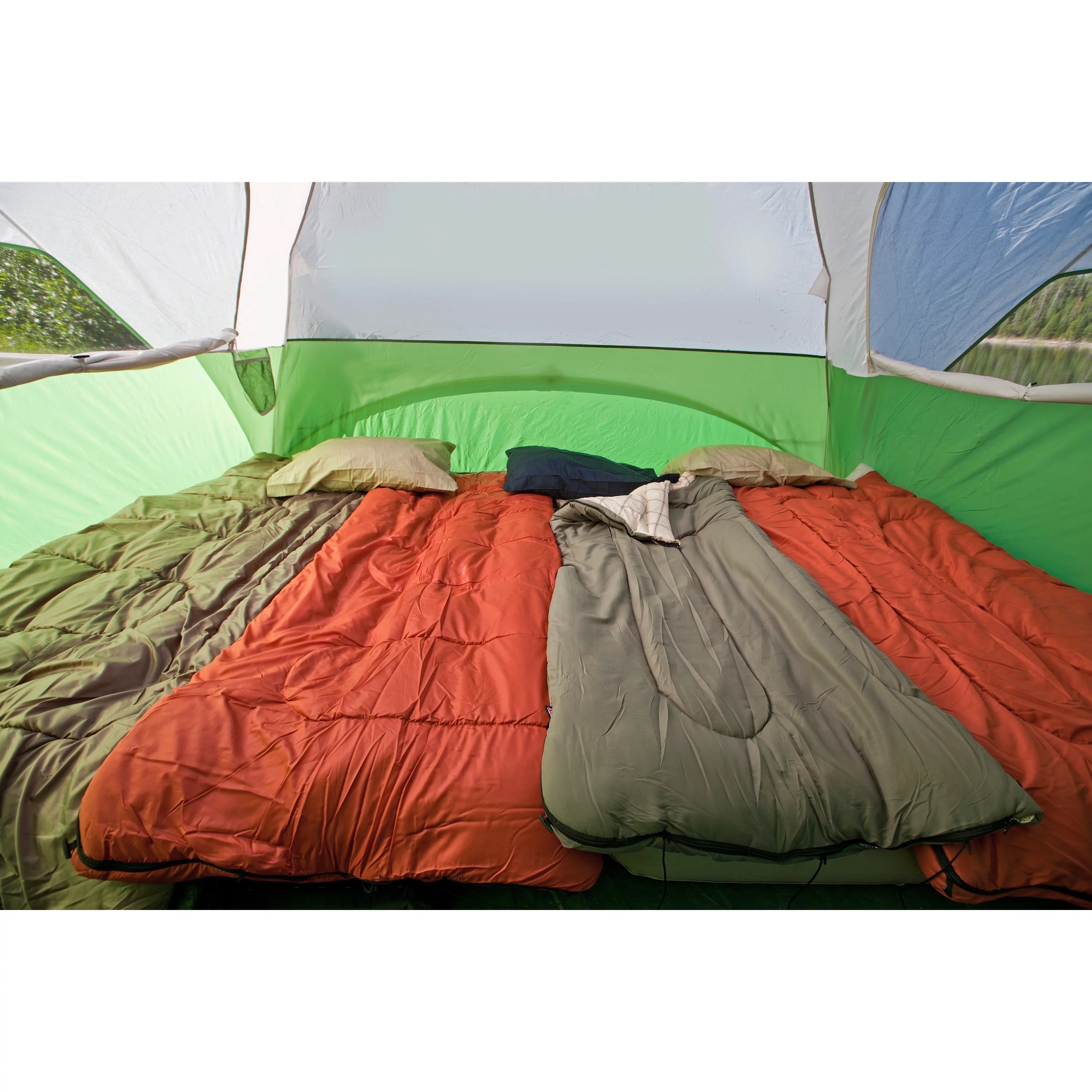 Coleman Evanston 6-Person Dome Tent with Screen Room, 2 Rooms, Green - Womvr