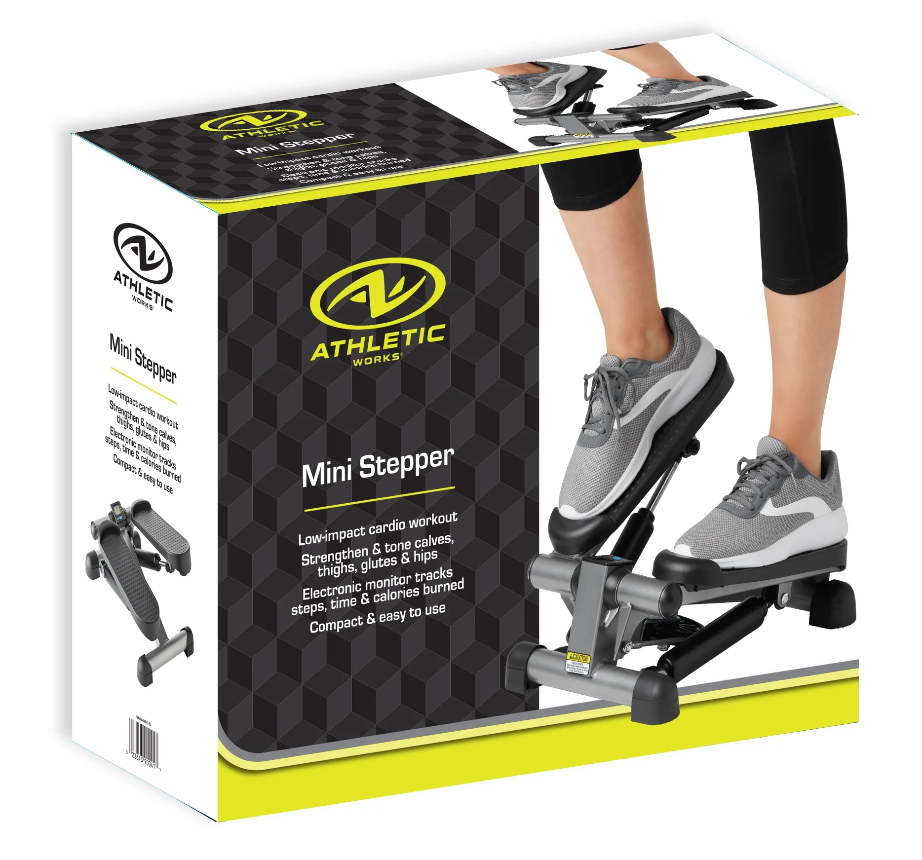 Athletic Works Mini Stepper Machine with Hydraulic Tension Resistance, Compact 14