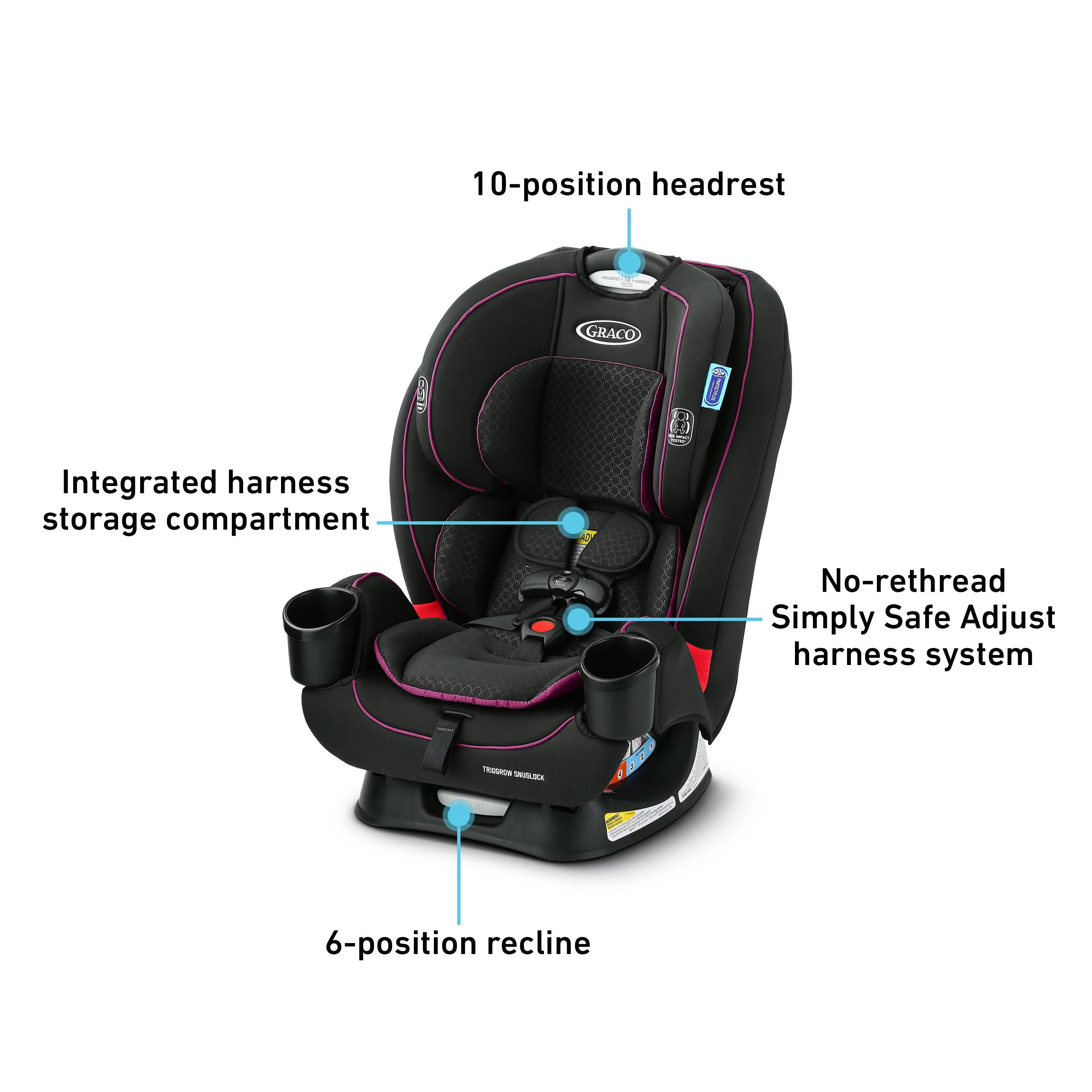 Graco TrioGrow SnugLock 3-in-1 Car Seat, Leland - Womvr