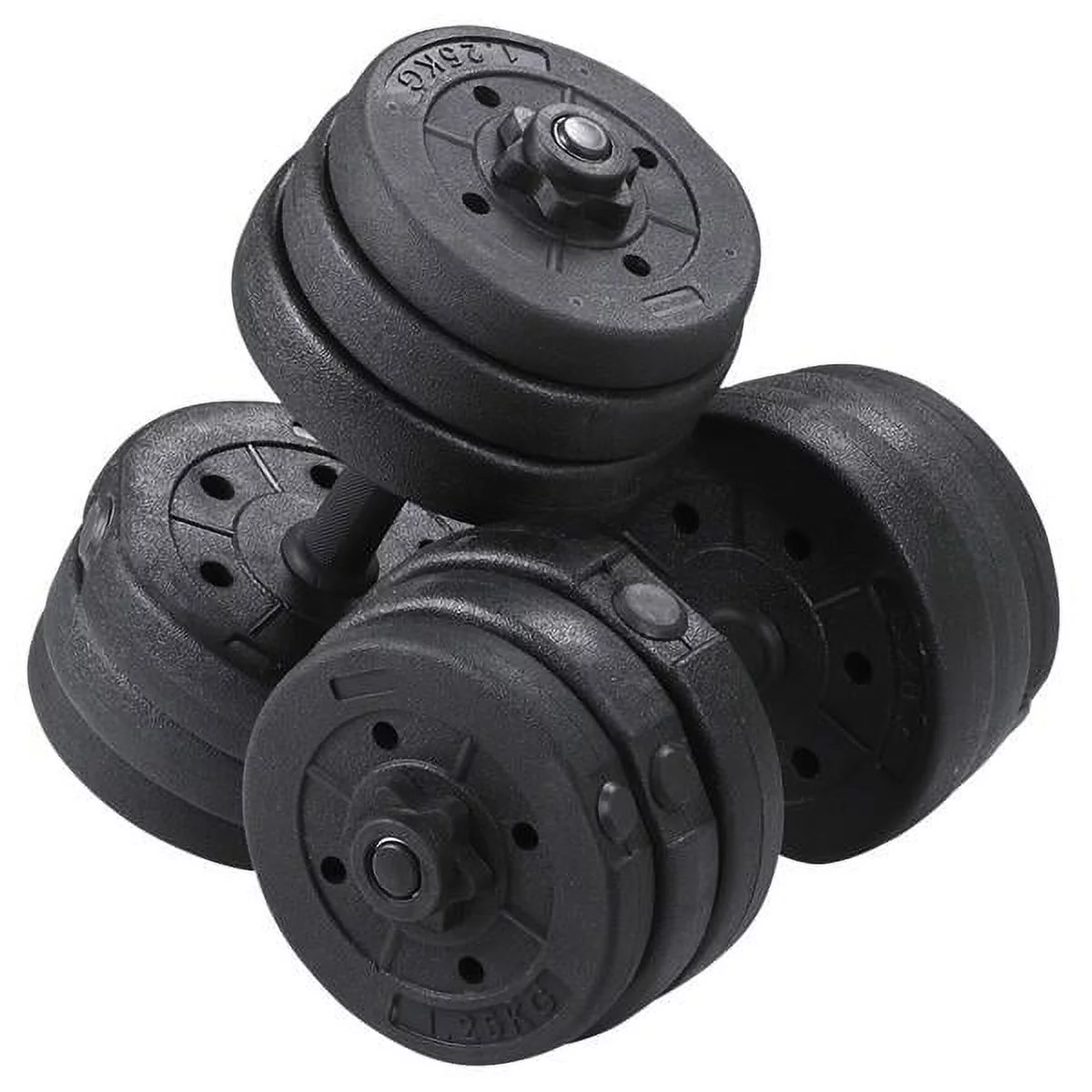 Alden Design 66 Lb. Adjustable Dumbbell Free Weight Set, Black - Womvr