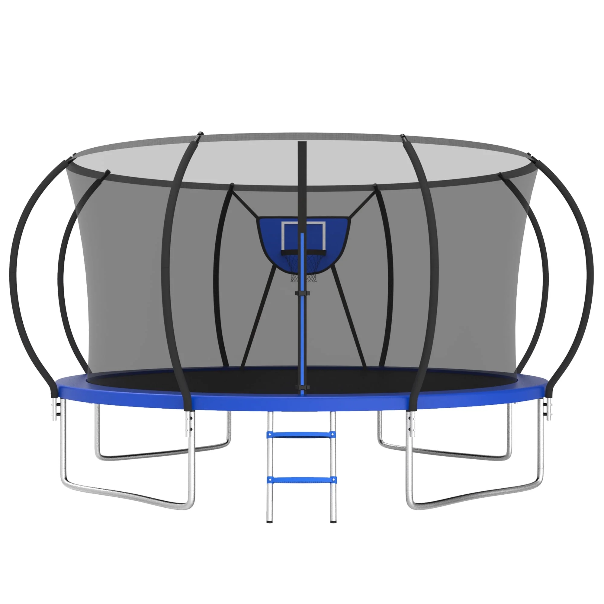 Elitezip Trampoline 12FT Trampoline for Kids and Adults, 1500LBS Heavy Duty Trampoline with Enclosure and Basketball Hoop, Outdoor Trampoline Easy Assembly - Womvr