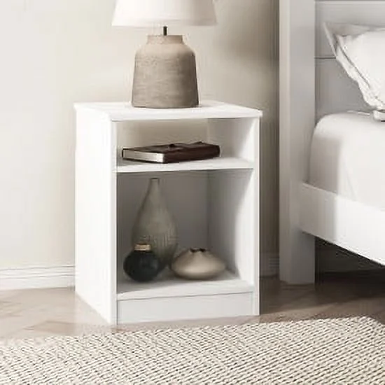 Mainstays Ardent Open Shelf Nightstand, White - Womvr