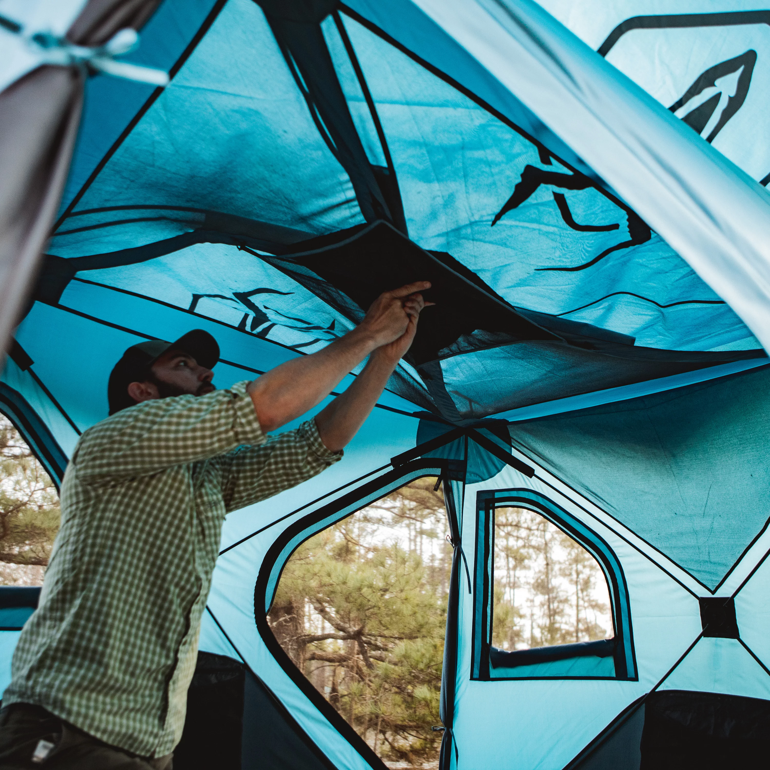 Gazelle Tents?, T3X  Portable Hub Tent, Overland Edition, 3-Person, Pacific Blue, GT302PB - Womvr