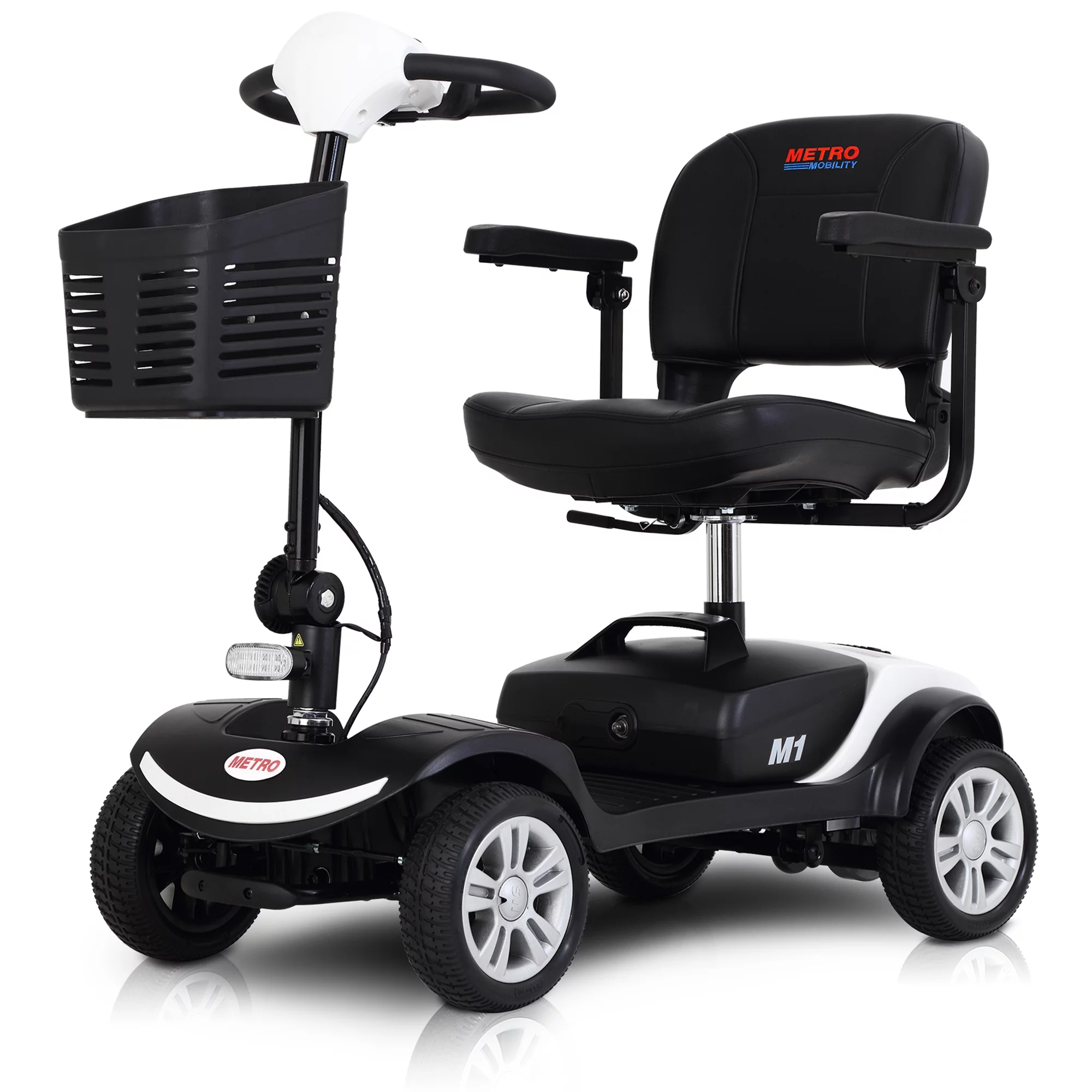 Travel Mobility Scooter, Heavy Duty Electric Scooters with 4 Anti-Tip Wheels, Compact Lightweight Mobility Scooters for Senior Adults Elderly, Foldable Mobility Scooter, Holds 300lbs, Purple - Womvr