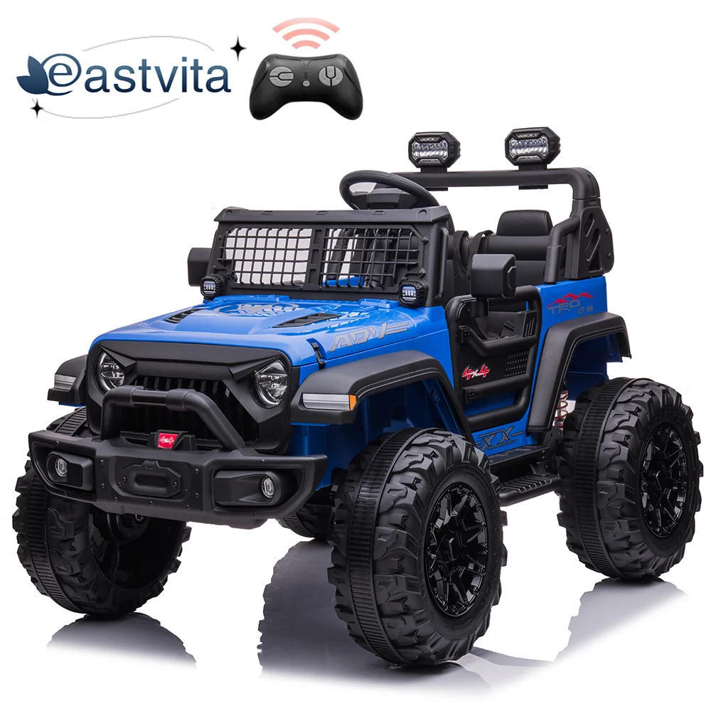 OUTOP Kids 24V Ride on Car with Electric Remote Control Dual Drive Power Ride on Toys 2 Seats SUV Truck Wheels Vehicle - Womvr