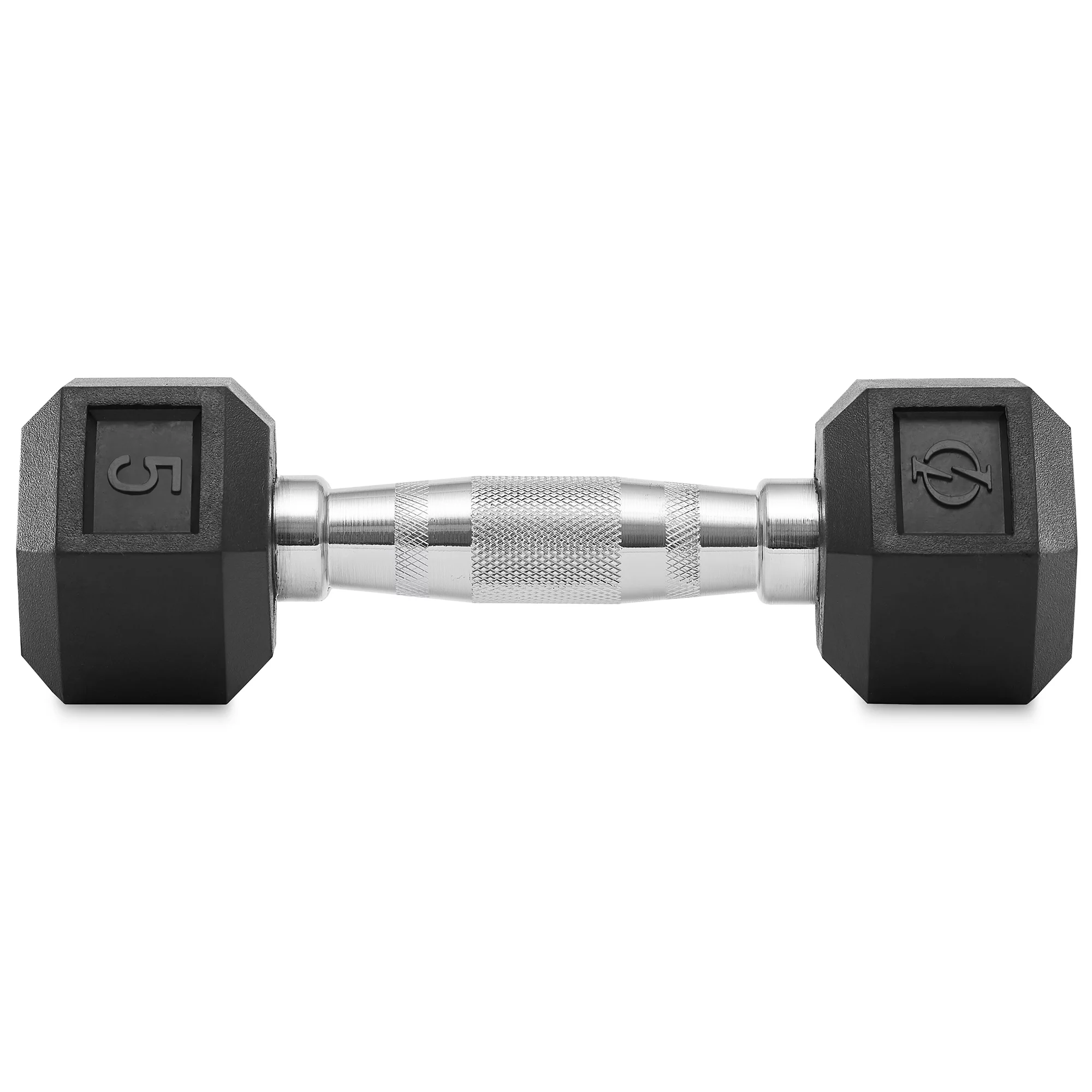 Philosophy Gym Rubber Coated Hex Dumbbell Hand Weights, 45 lb Pair - Womvr
