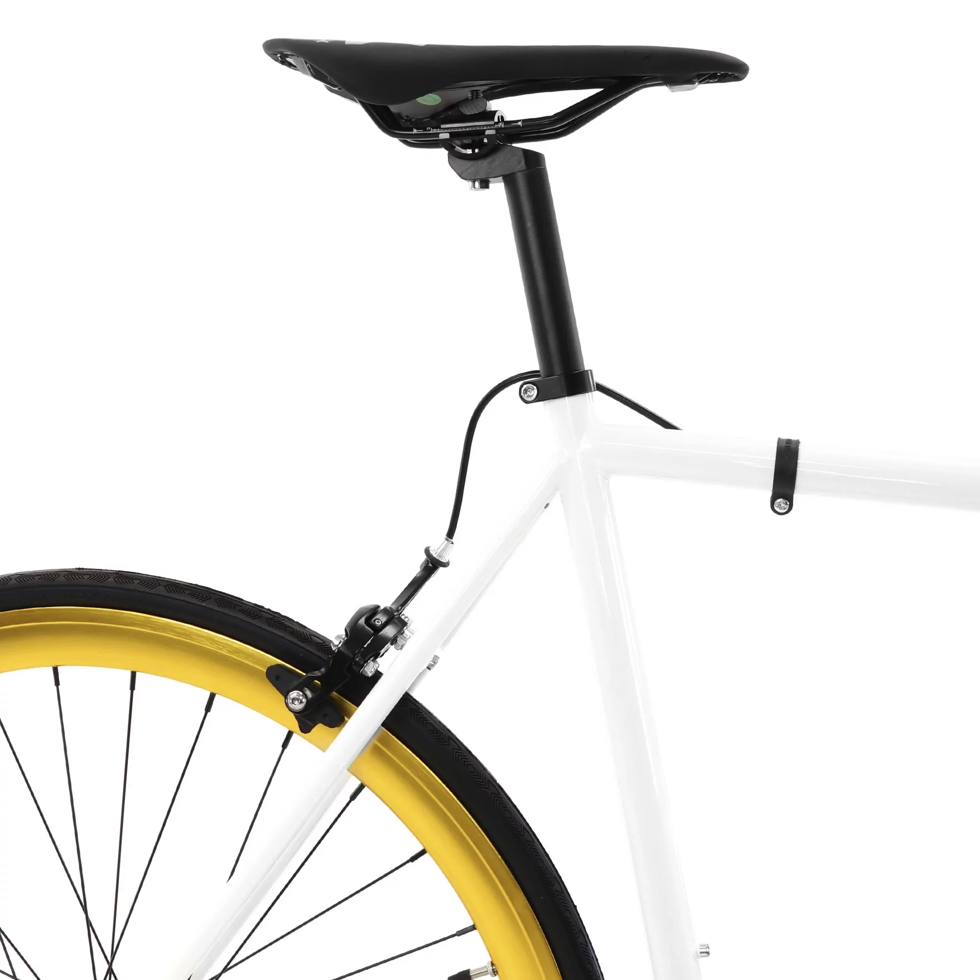 Golden Cycles Single Speed Fixed Gear Bike with Front & Rear Brakes - Womvr