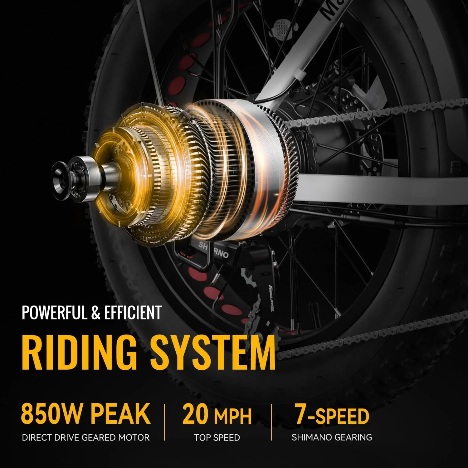 Heybike Mars Electric Bike for Adults with 500W Motor, 600WH Removable Battery, Foldable 20